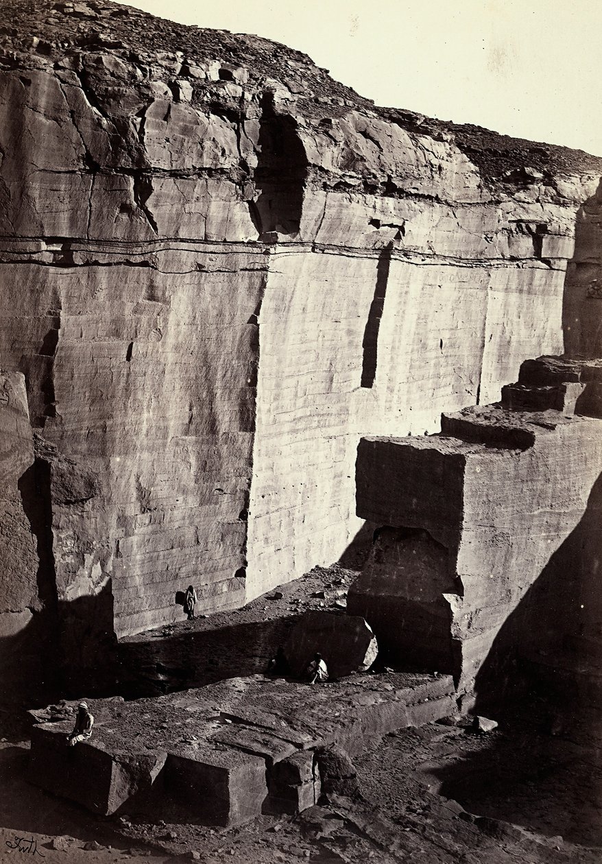Vista das pedreiras de silício no Egipto de Francis Frith