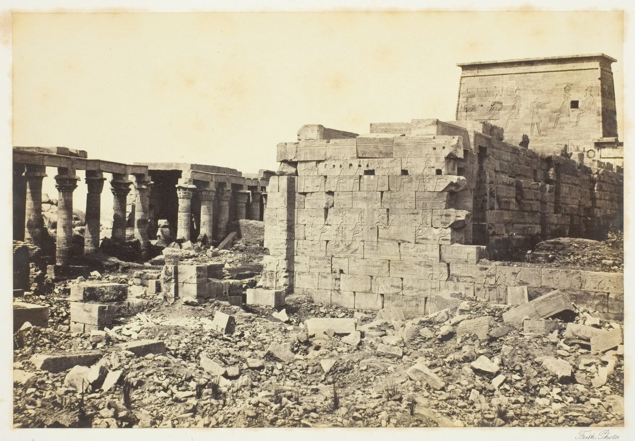 Vista na ilha de Philae de Francis Frith