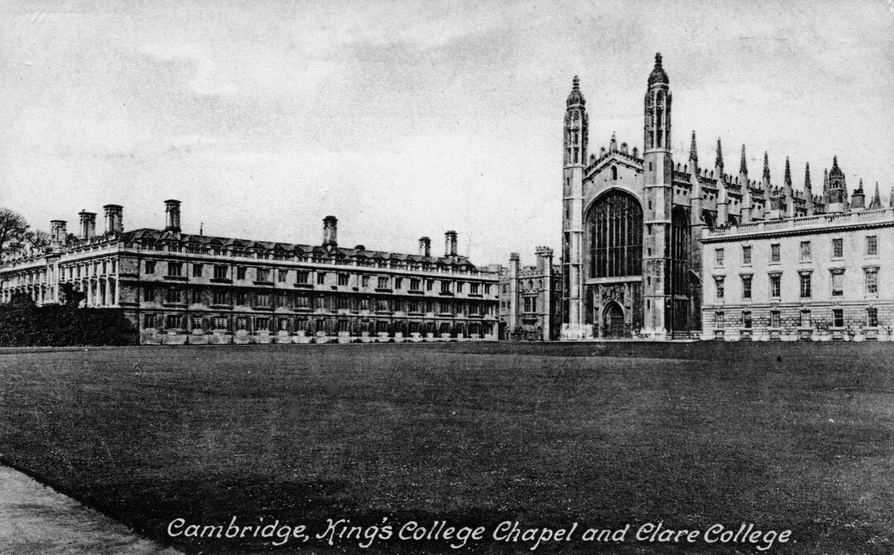 Capela do Kings College e Clare College, Cambridge, Cambridgeshire, final do século XIX. de Frith and Co
