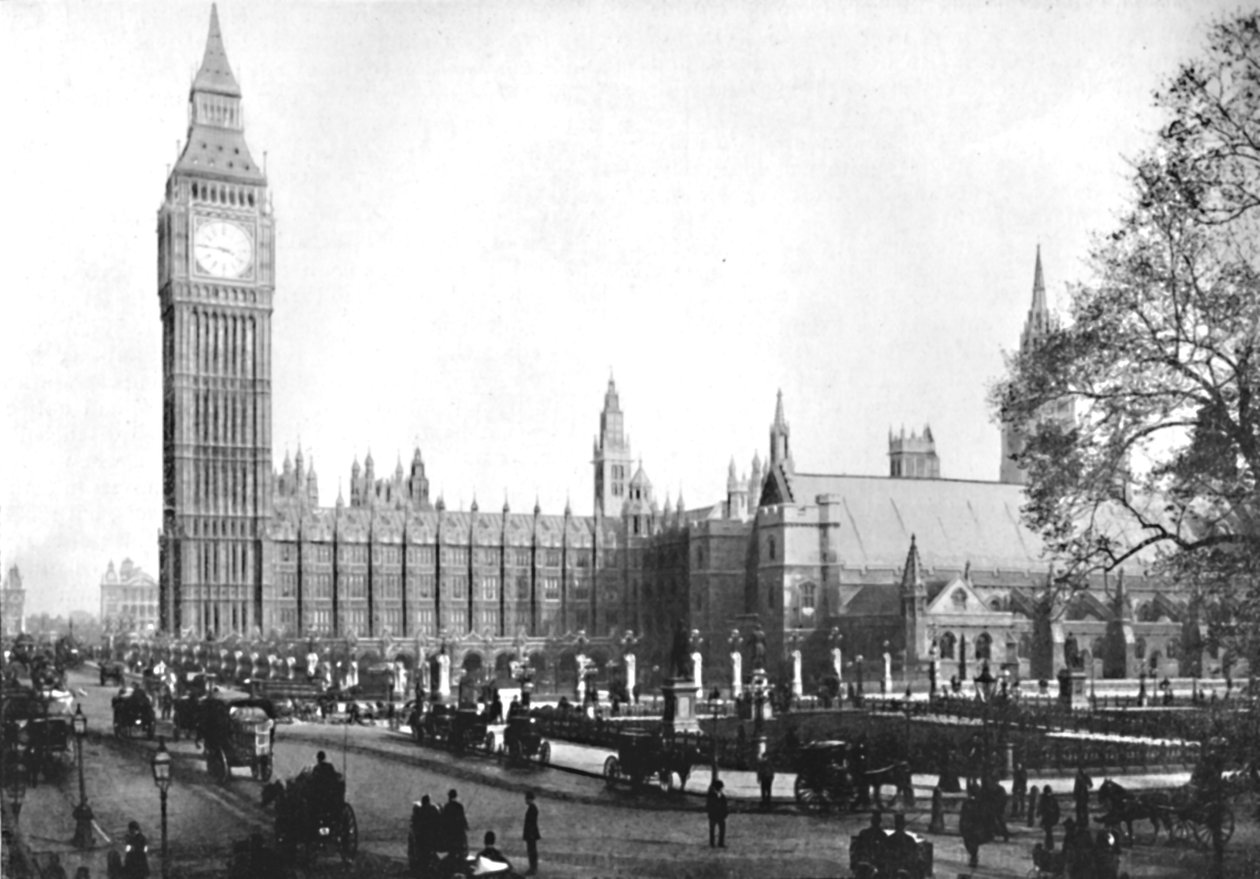 The Talking Shop em Westminster, 1909. de Frith and Co