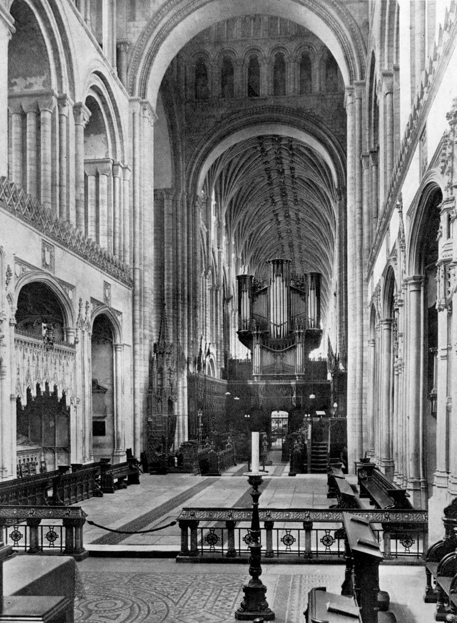 O coro, Catedral de Norwich, 1924-1926 de Frith and Co