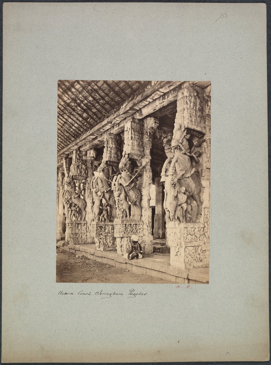 Corte de cavalos de Trichinopoly de Francis Frith and Co.