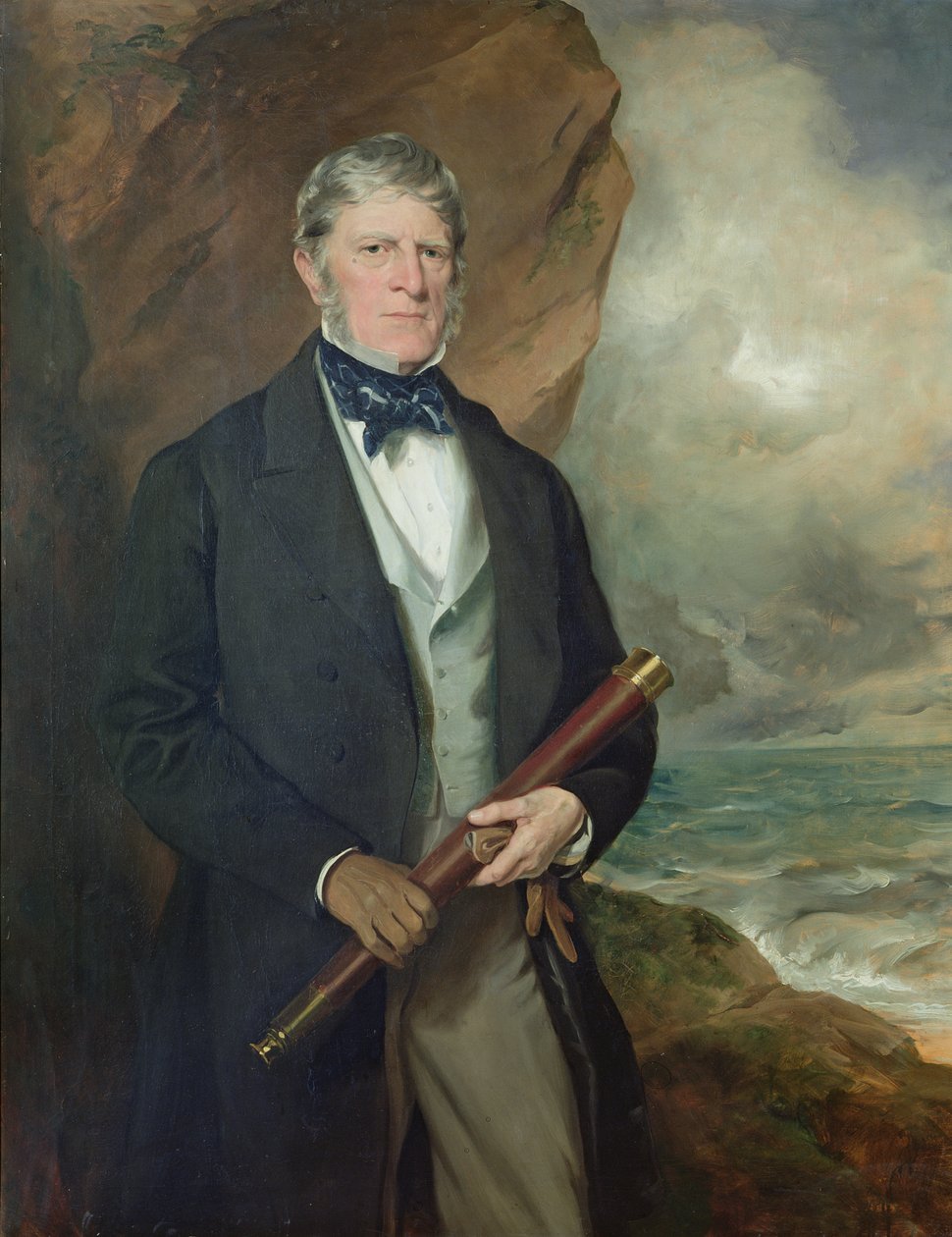 Retrato do Almirante Meynell (óleo sobre tela) de Francis Grant