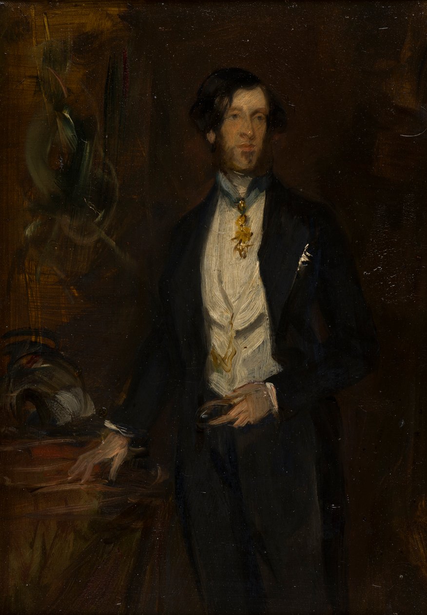 Retrato de Albert, Lord Londesborough (1805-1860), c.1825-60 (óleo a bordo) de Francis Grant