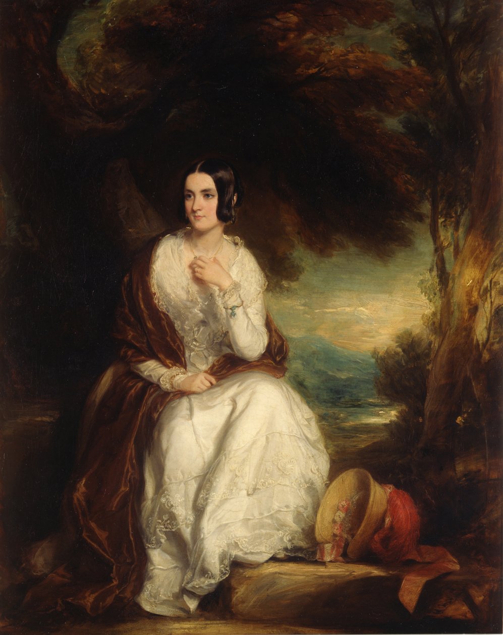 Retrato de Eleanor, esposa do 4º duque de Northumberland, c.1844 (óleo sobre tela) de Francis Grant