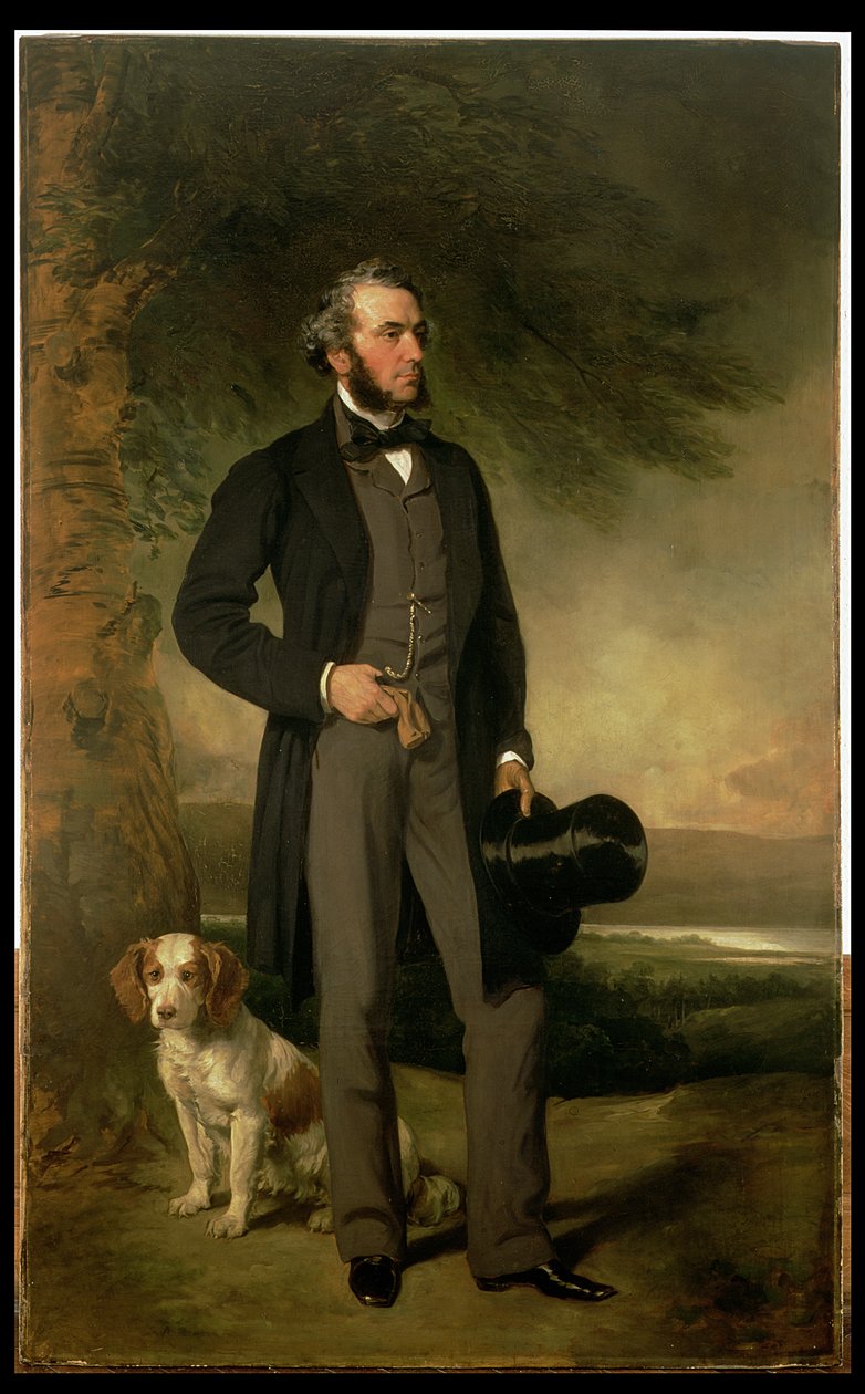 Retrato de John Hick Esq, JP, c.1861 (par de 93967) de Francis Grant