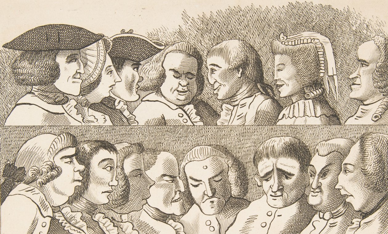 Placa IV, de Regras para Desenho de Caricaturas, 26 de fevereiro de 1788. de Francis Grose