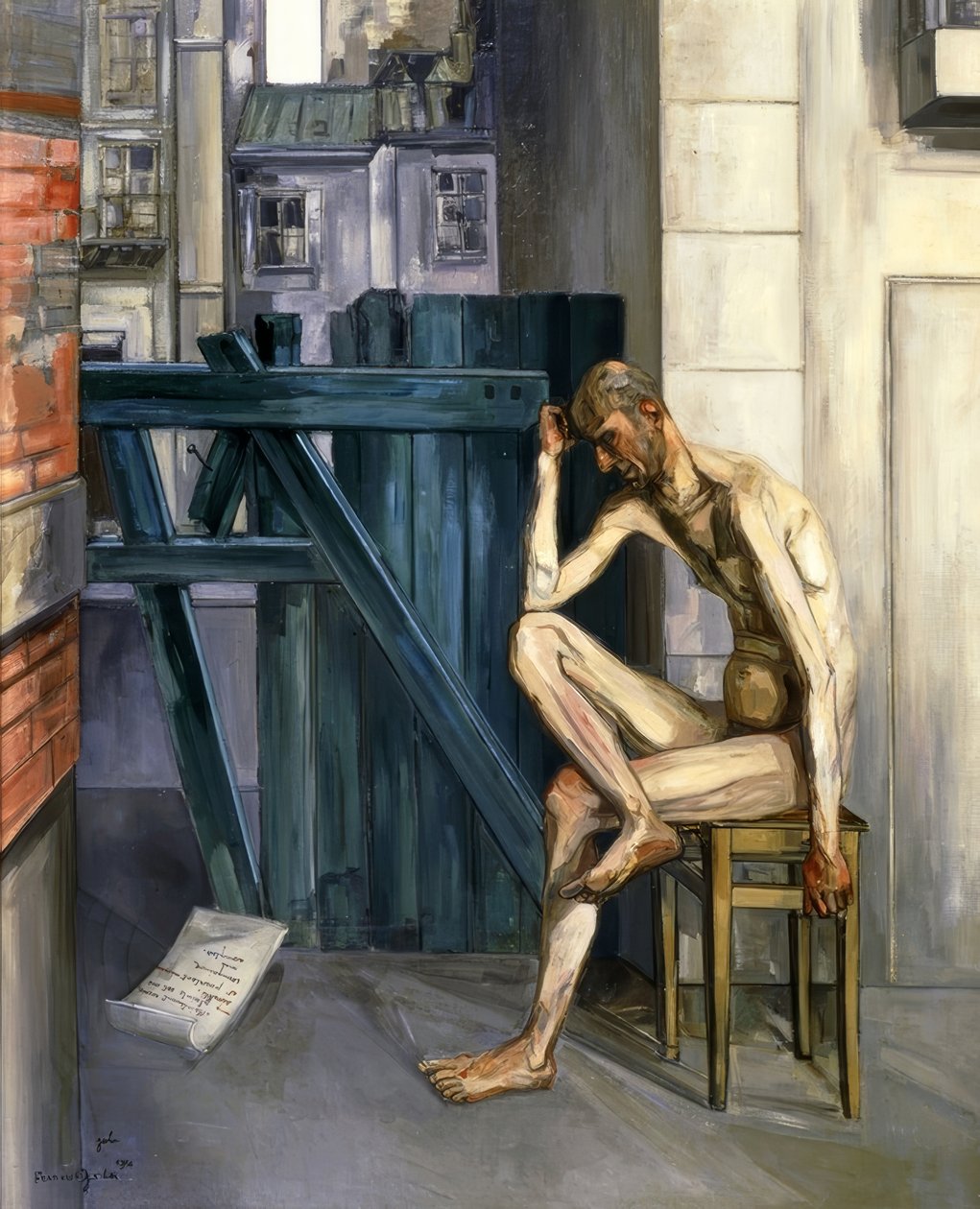 Job, 1944, óleo sobre tela, 161,9 × 129,9cm, de Francis Gruber