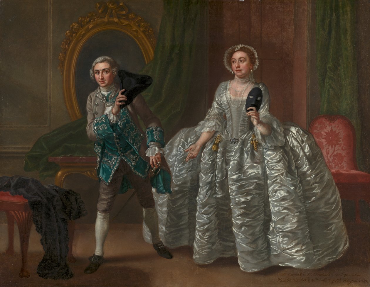 David Garrick e a Sra. Pritchard em "The Suspicious Husband" de Benjamin Hoadley de Francis Hayman