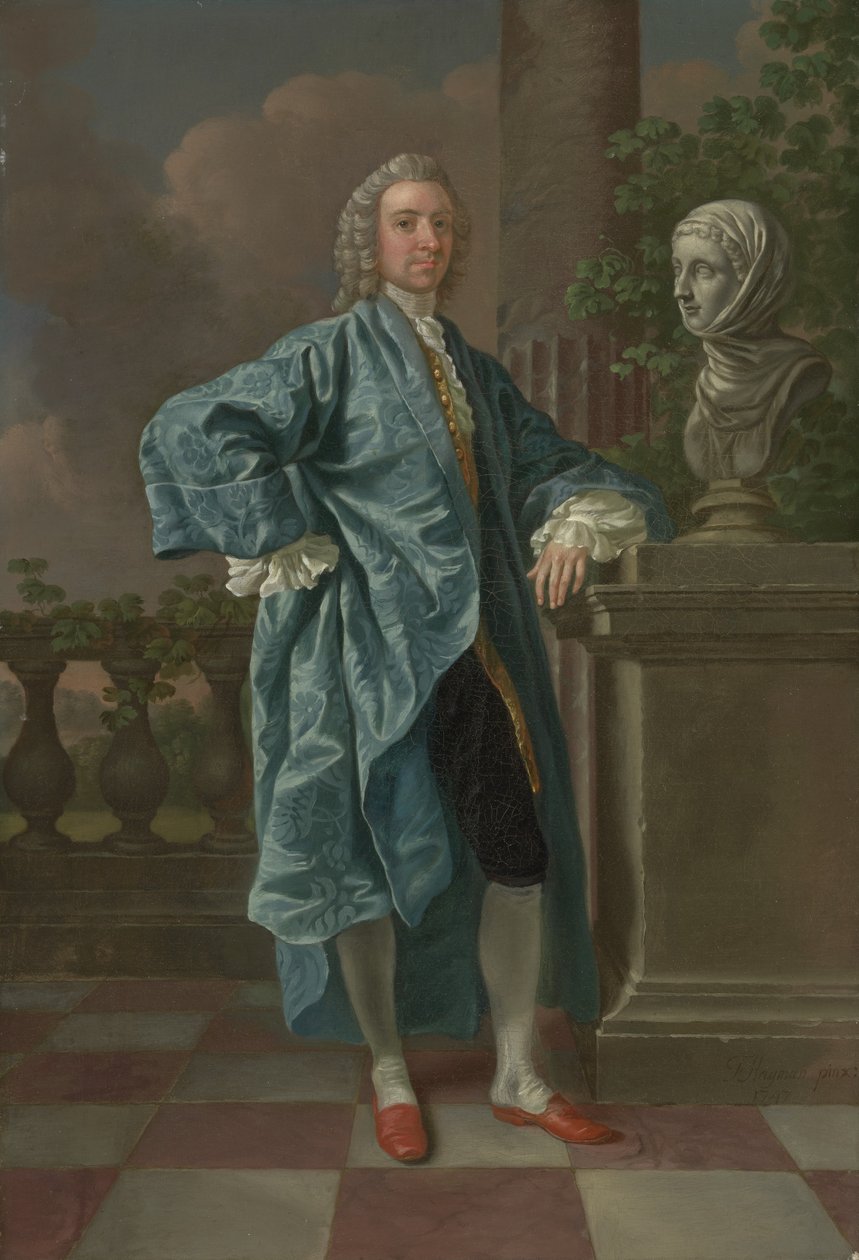 Dr. Charles Chauncey, MD (1706-77) 1747 (óleo sobre tela) de Francis Hayman