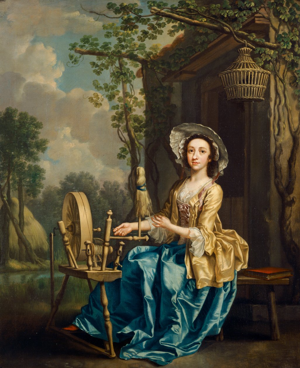 Rapariga na Roda da Roda (óleo sobre tela) de Francis Hayman