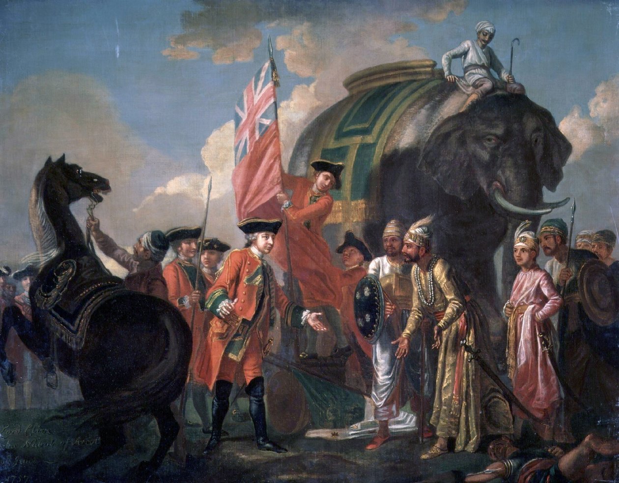 Encontro de Lord Clive com Mir Jafar após a Batalha de Plassey de Francis Hayman