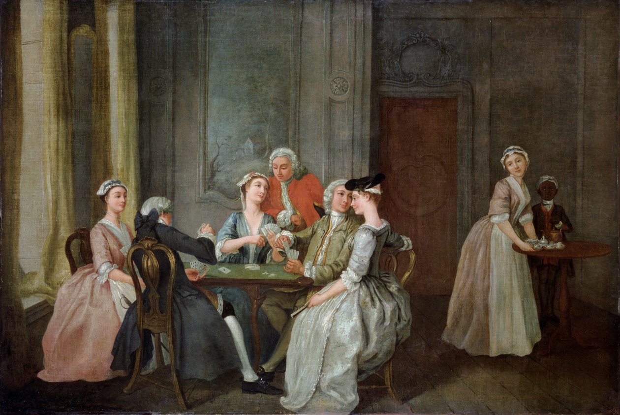 Jogando na quadrilha, 1740-50 de Francis Hayman