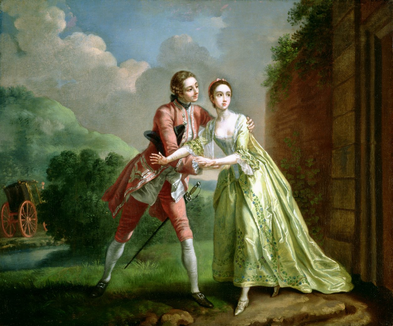 Robert Lovelace se preparando para seqüestrar Clarissa Harlowe, de &39;Clarissa&39; por Samuel Richardson (1689-1761) de Francis Hayman
