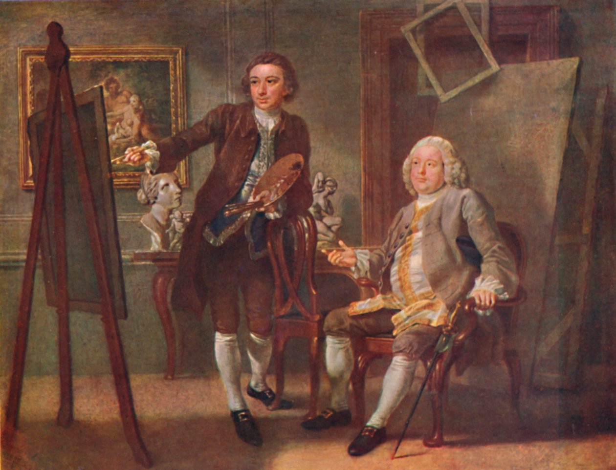 Robert Walpole, primeiro conde de Orford, KG, no estúdio de Francis Hayman, RA, c1748-1750, 19 de Francis Hayman