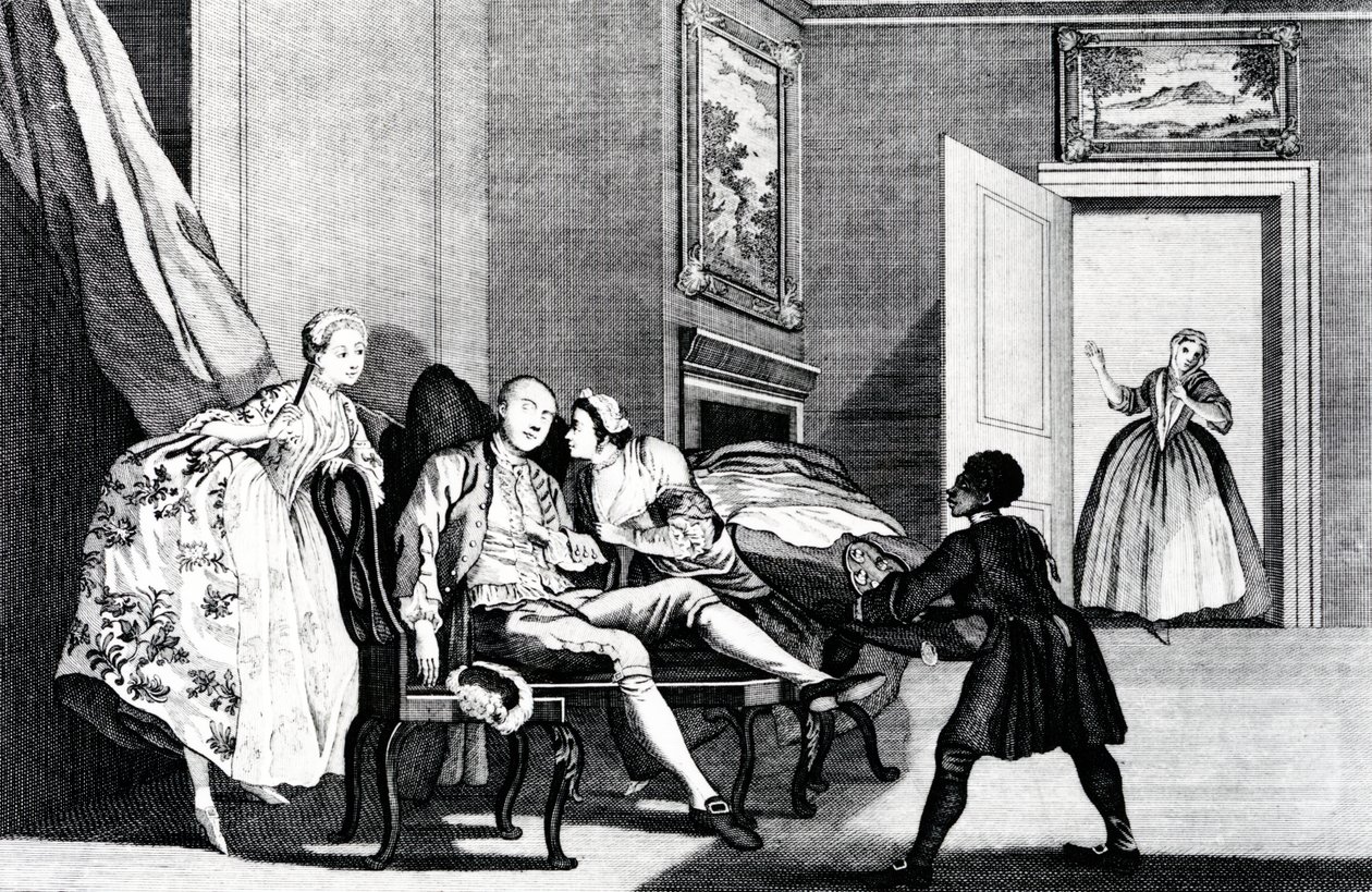 Roubando um Beijo, c, 1743 de Francis Hayman