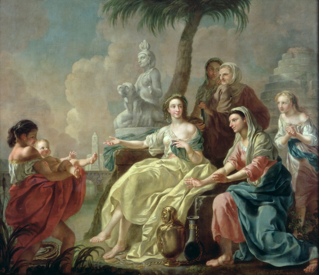 A descoberta do infante Moisés nos juncos, 1746 de Francis Hayman