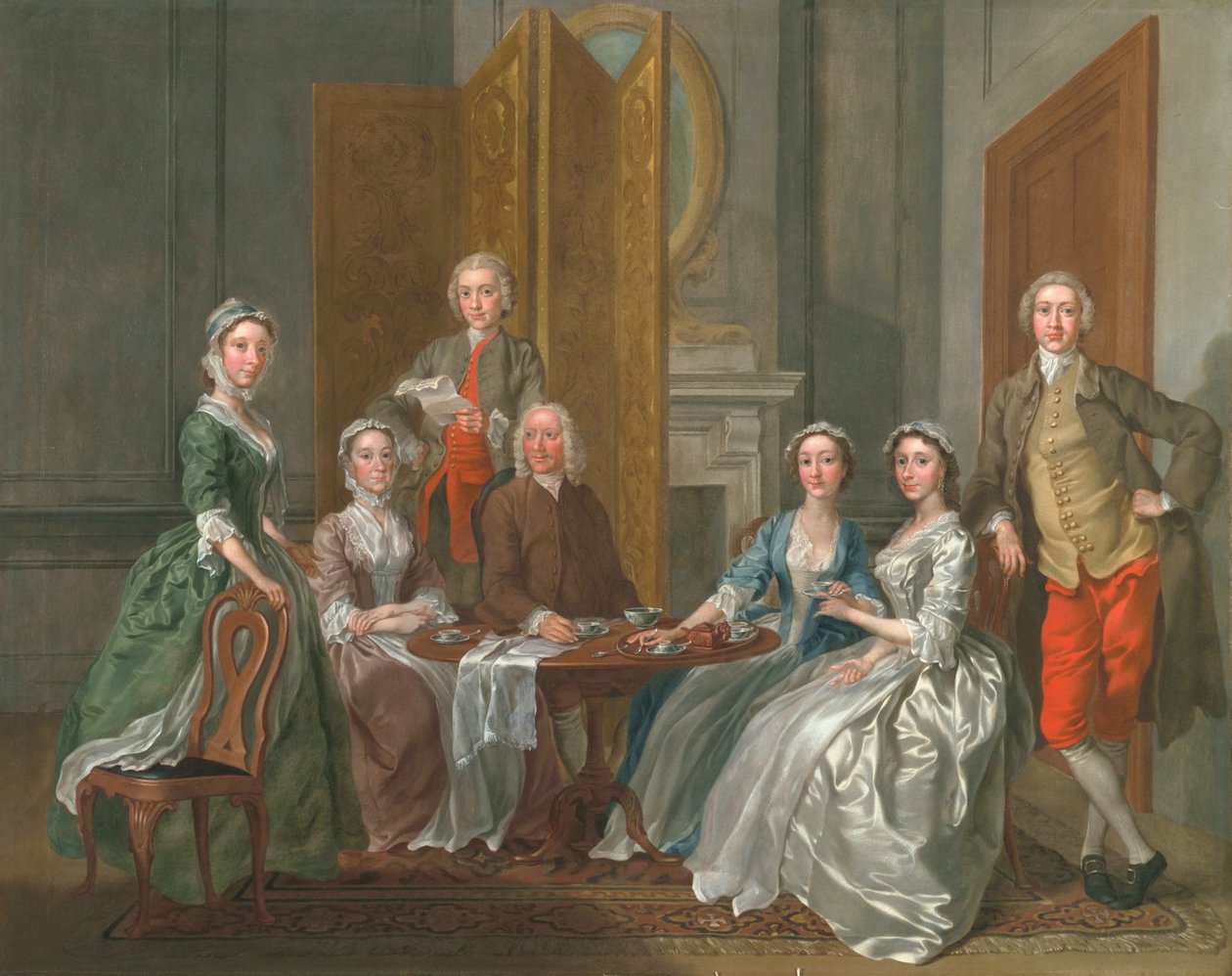 A família Gascoigne, c.1740 de Francis Hayman