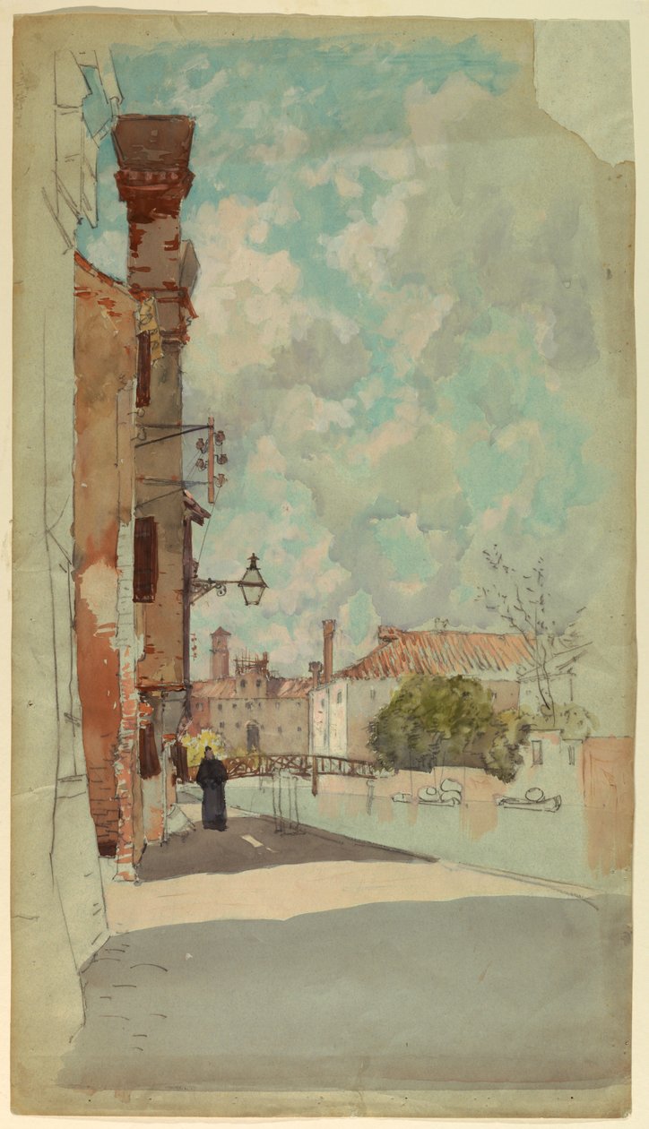 Canal, Veneza, Itália de Francis Hopkinson Smith