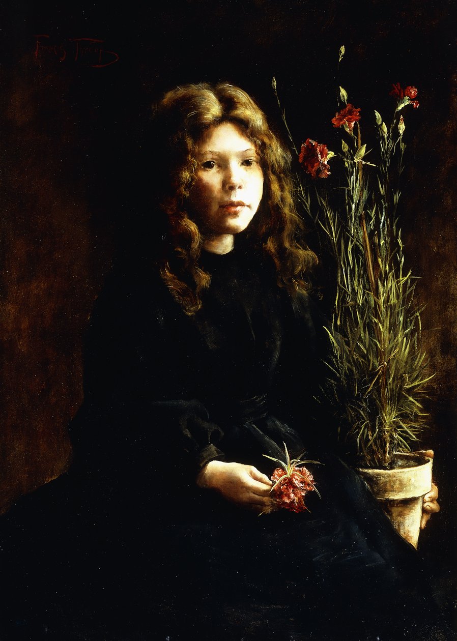 Cravos da primavera (óleo sobre tela) de Francis Hunt Throop