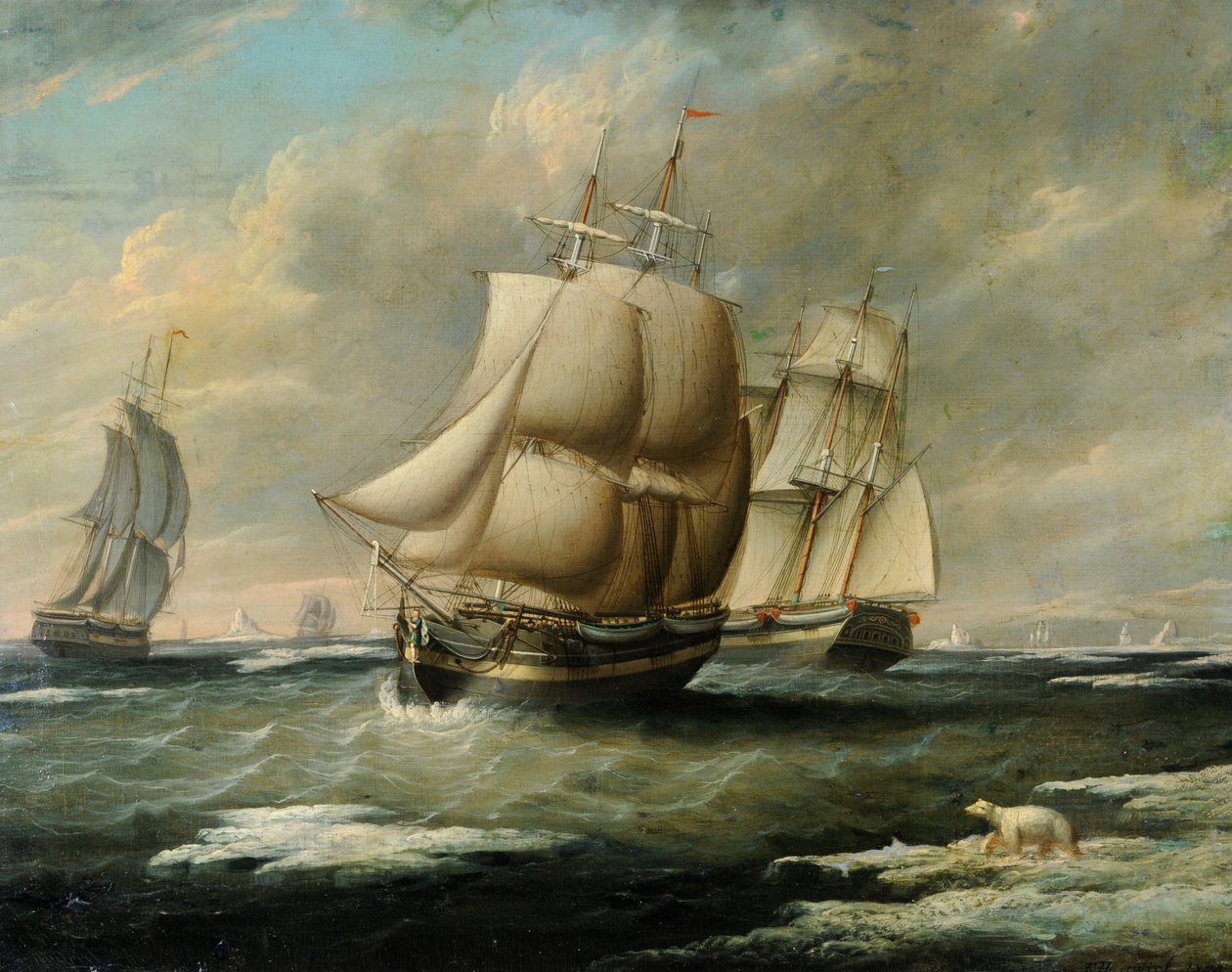 O navio baleeiro de Liverpool, "Baffin de Francis Hustwick