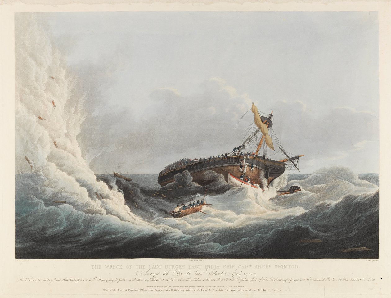 Naufrágio do East Indiaman "Lady Burgess" nas ilhas de Cabo de Verde, 21 de abril de Francis II Sartorius
