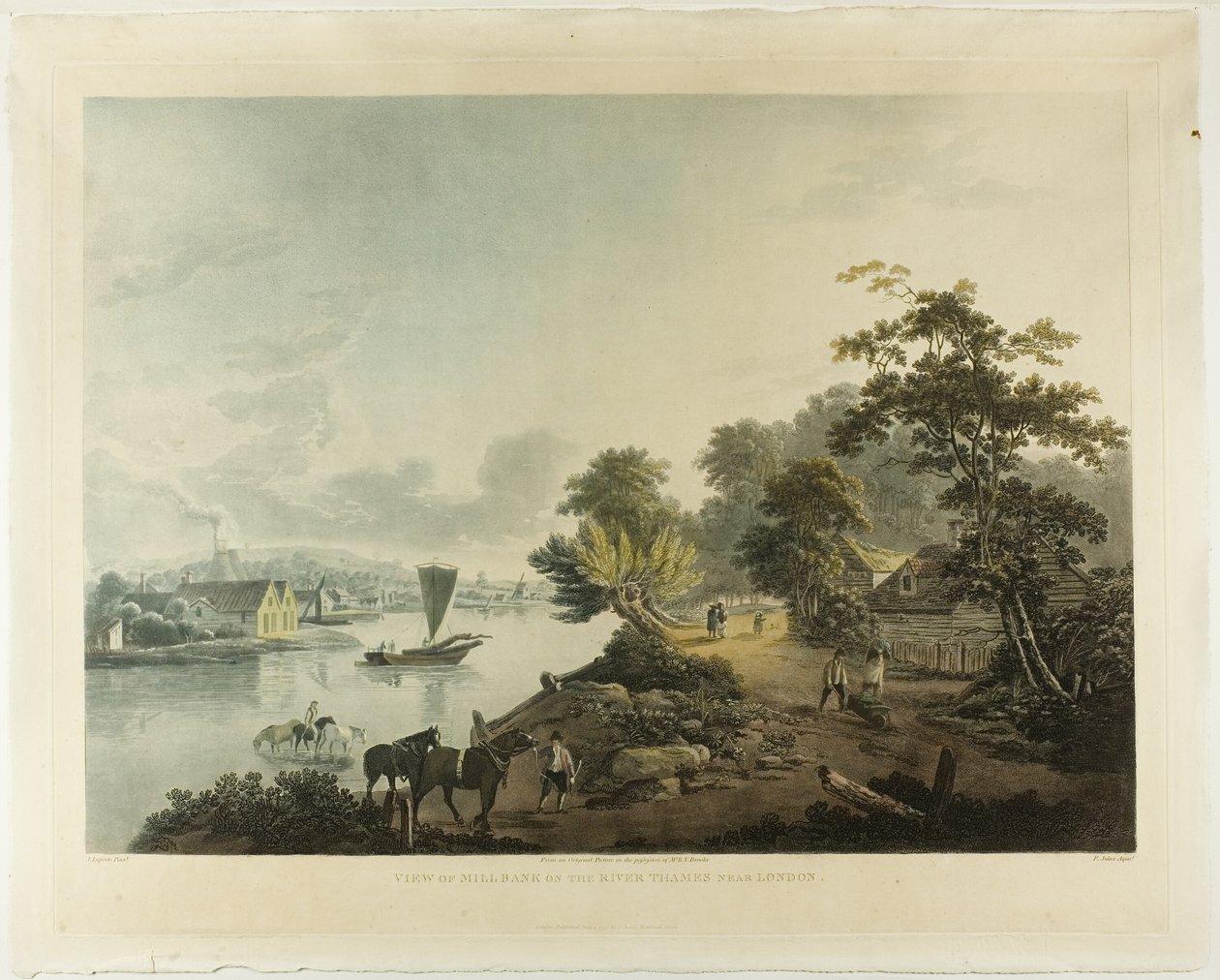 Vista de Hillbank no rio Tamisa, perto de Londres de Francis Jukes