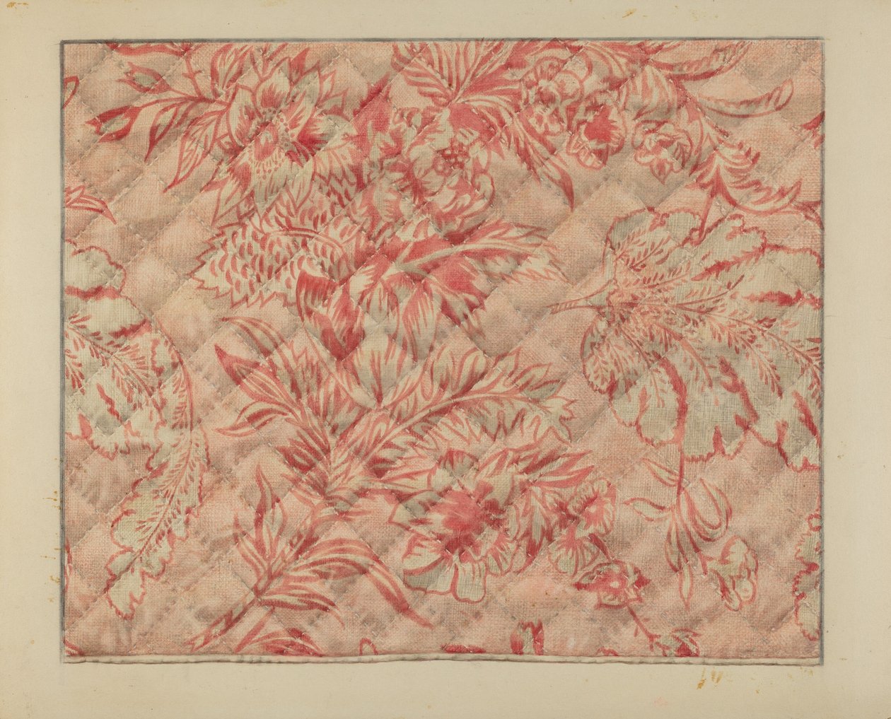Detalhe da colcha infantil, c. 1937. de Francis Law Durand