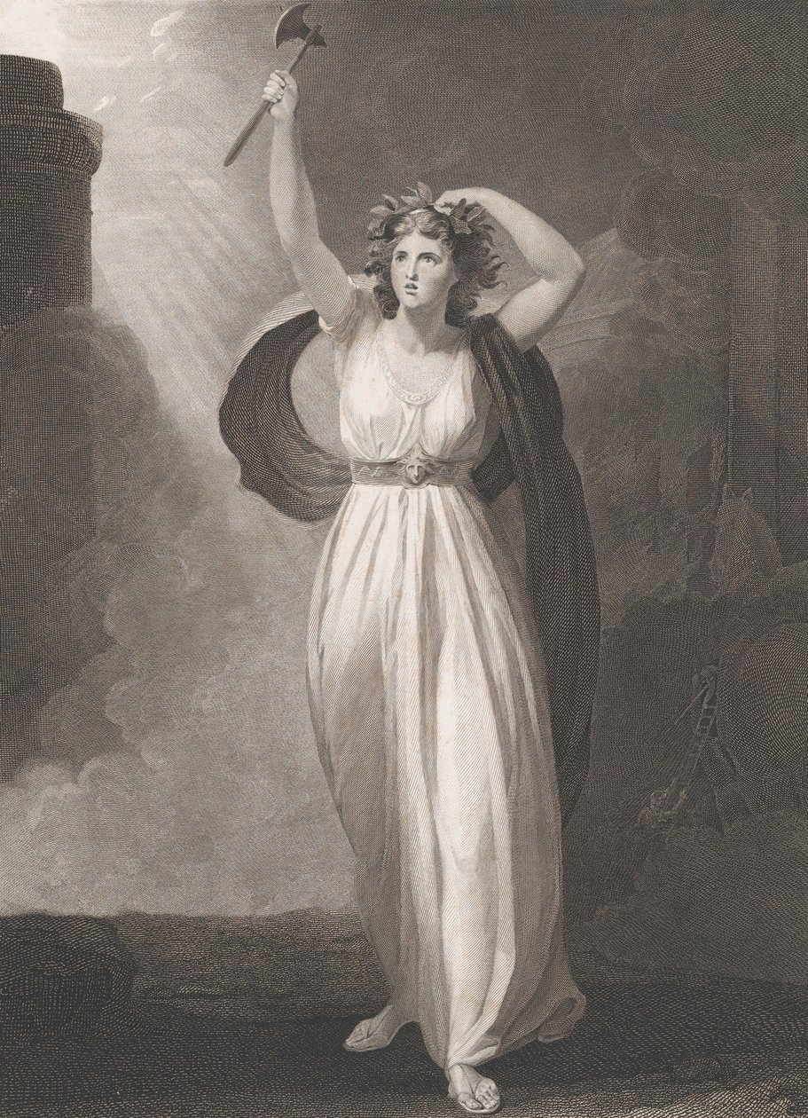 Cassandra Raving Shakespeare, Troilus and Cressida, Act 2,..., publicado pela primeira vez em 1795, reeditado em 1852. de Francis Legat