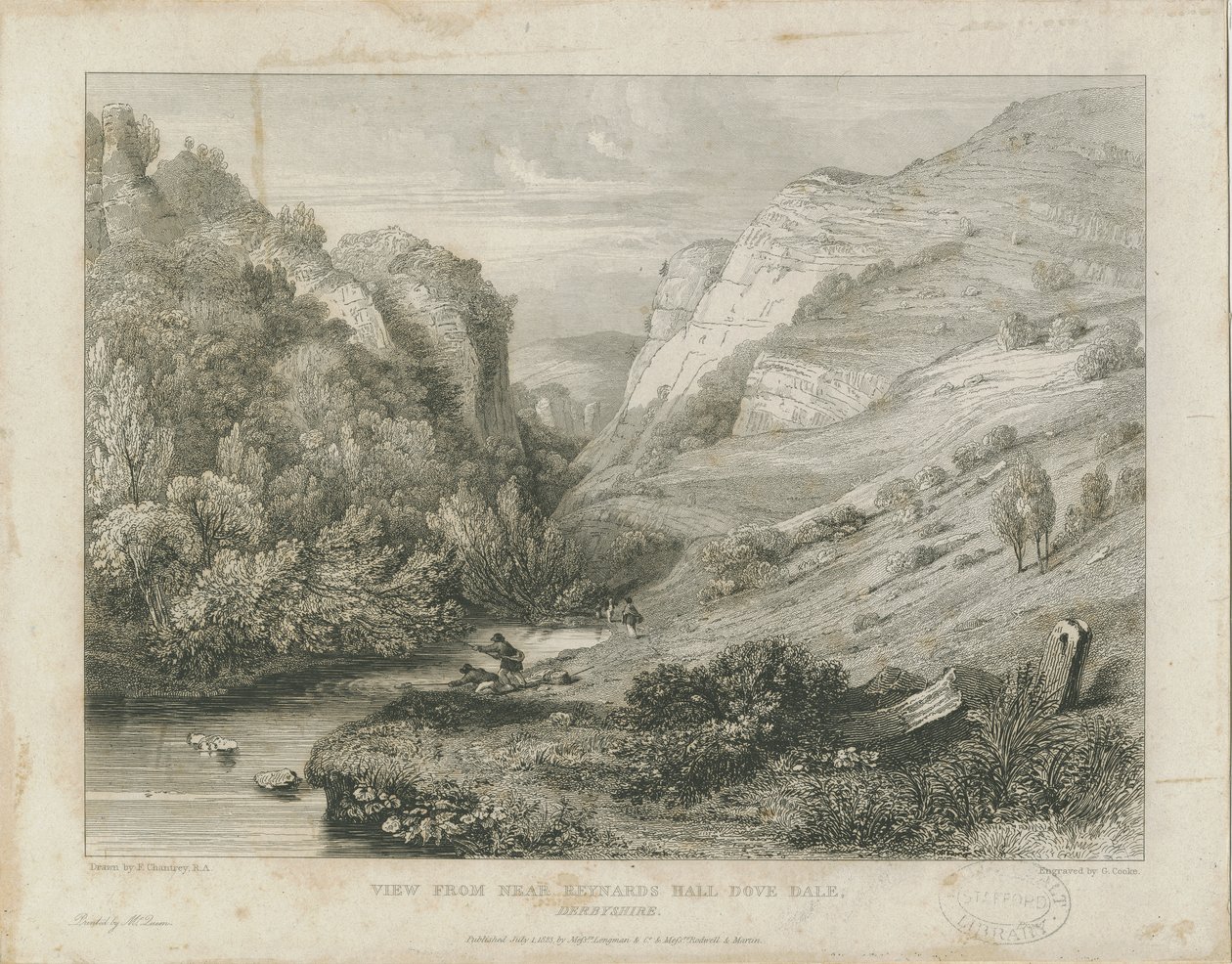 Dovedale - paisagem: gravura, nd [c 1823] (imprimir) de Francis Legatt Chantrey