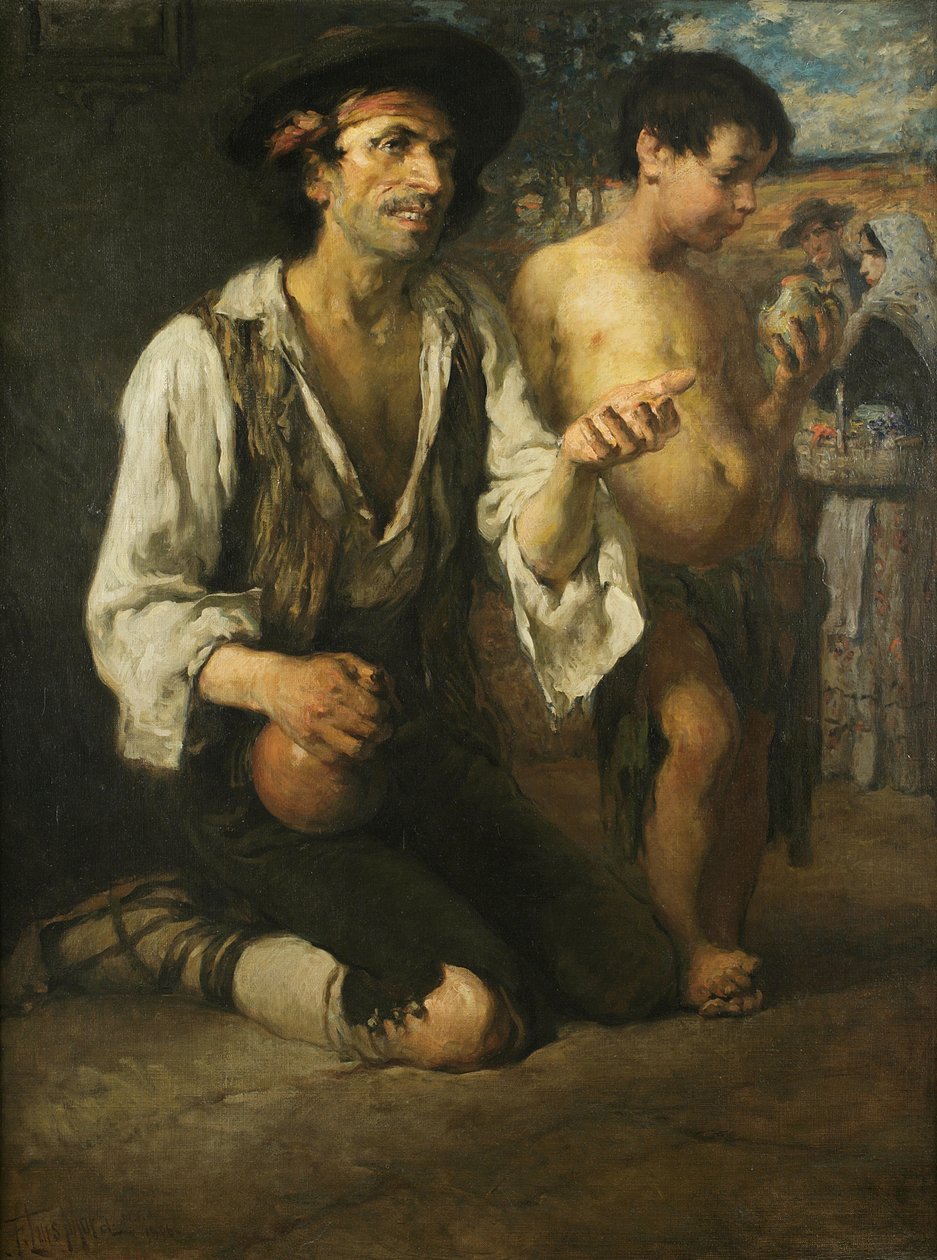 Mendicantes espanhóis, 1896 de Francis Luis Mora