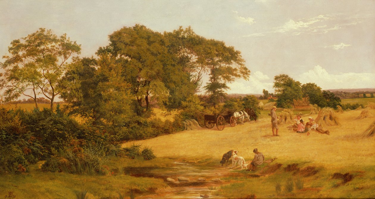 Milharal em Essex, 1875 de Francis M. Trappes