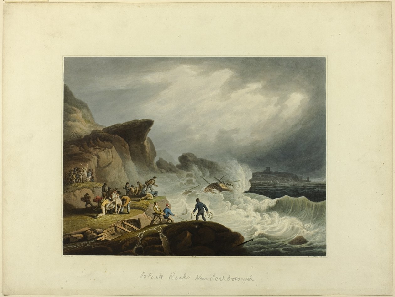 Black Rock perto de Scarborough de Francis Nicholson