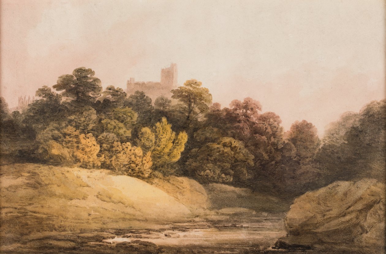 Paisagem, c.1840 (aguarela sobre papel) de Francis Nicholson