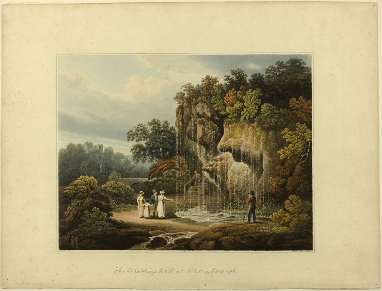 O poço de queda em Knar Knarcsborough de Francis Nicholson