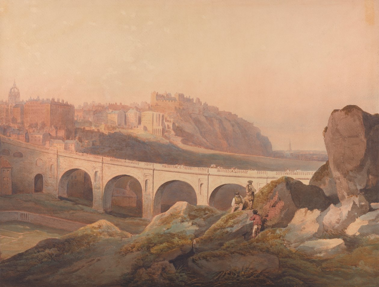 Vista de Edimburgo de Calton Hill de Francis Nicholson