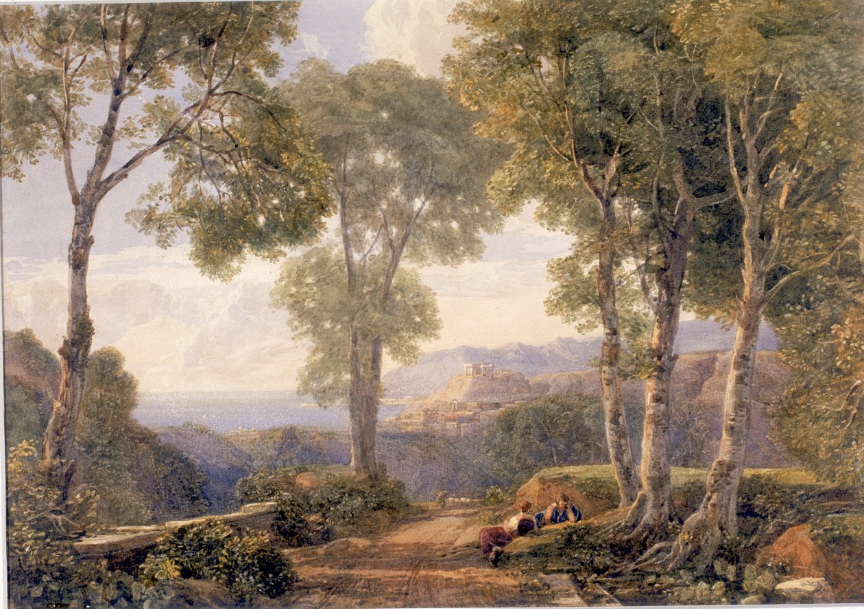 Paisagem (wc em papel wove) de Francis Oliver Finch