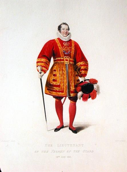 O Tenente do Yeoman da Guarda de Francis Phillip (after) Stephanoff