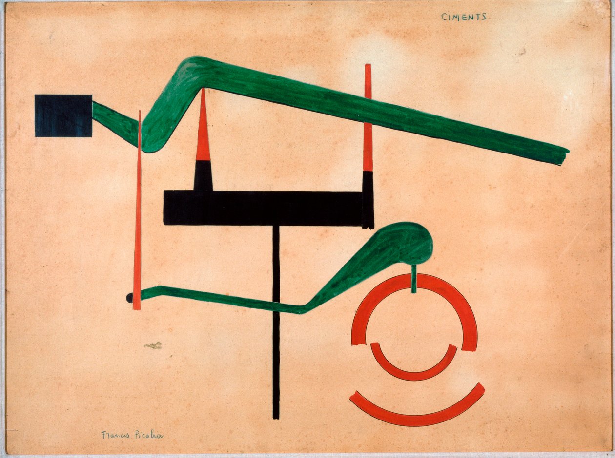 Detrempe Cements de Francis Picabia (1879-1953) 1920 Dim. 55x75 cm Turim, Coleção Ippolito Simonis de Francis Picabia