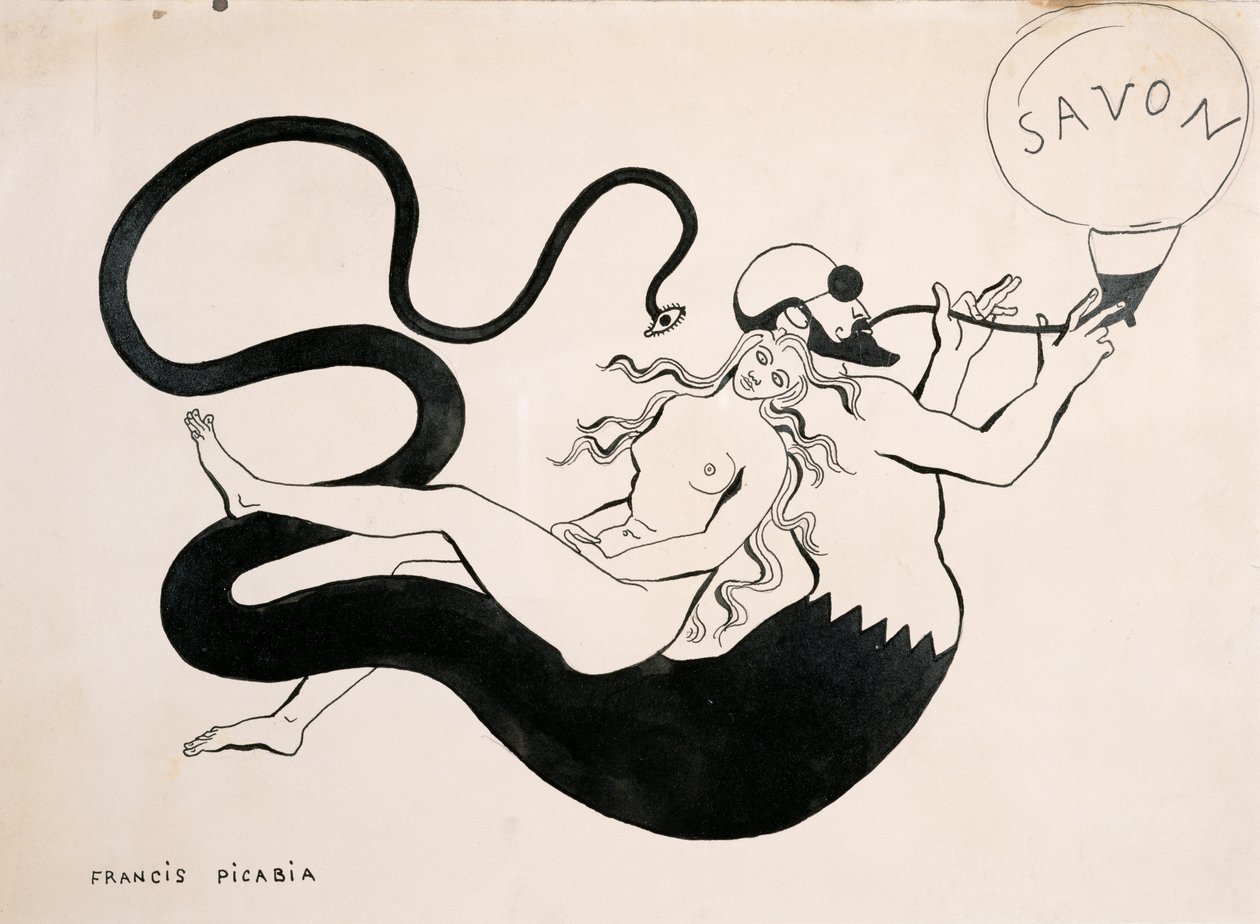 Desenho para a revista dadaísta "La Revue", número 391 n.º 3 de Francis Picabia