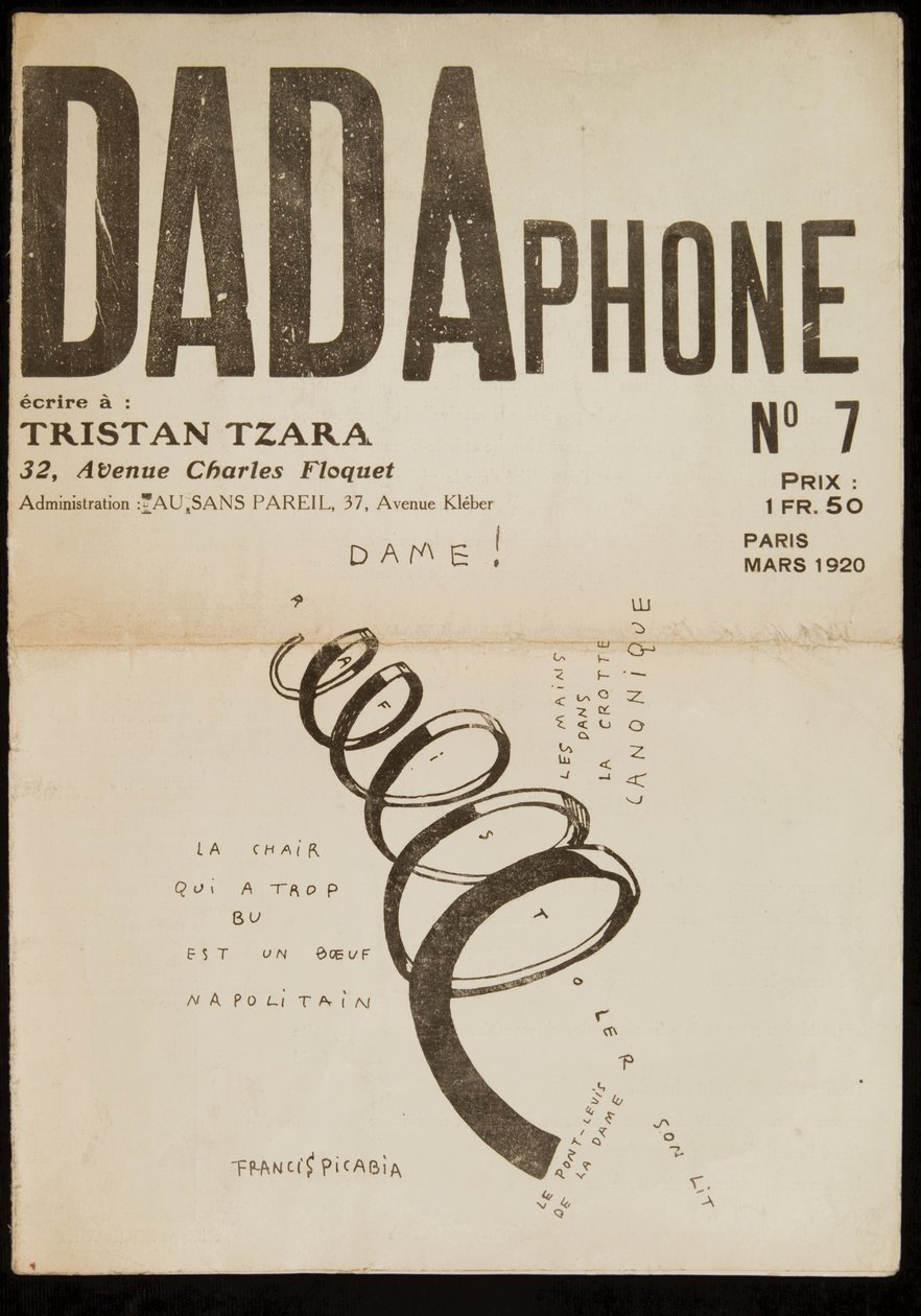 Capa do "Dadaphone" n.º 7 de Francis Picabia