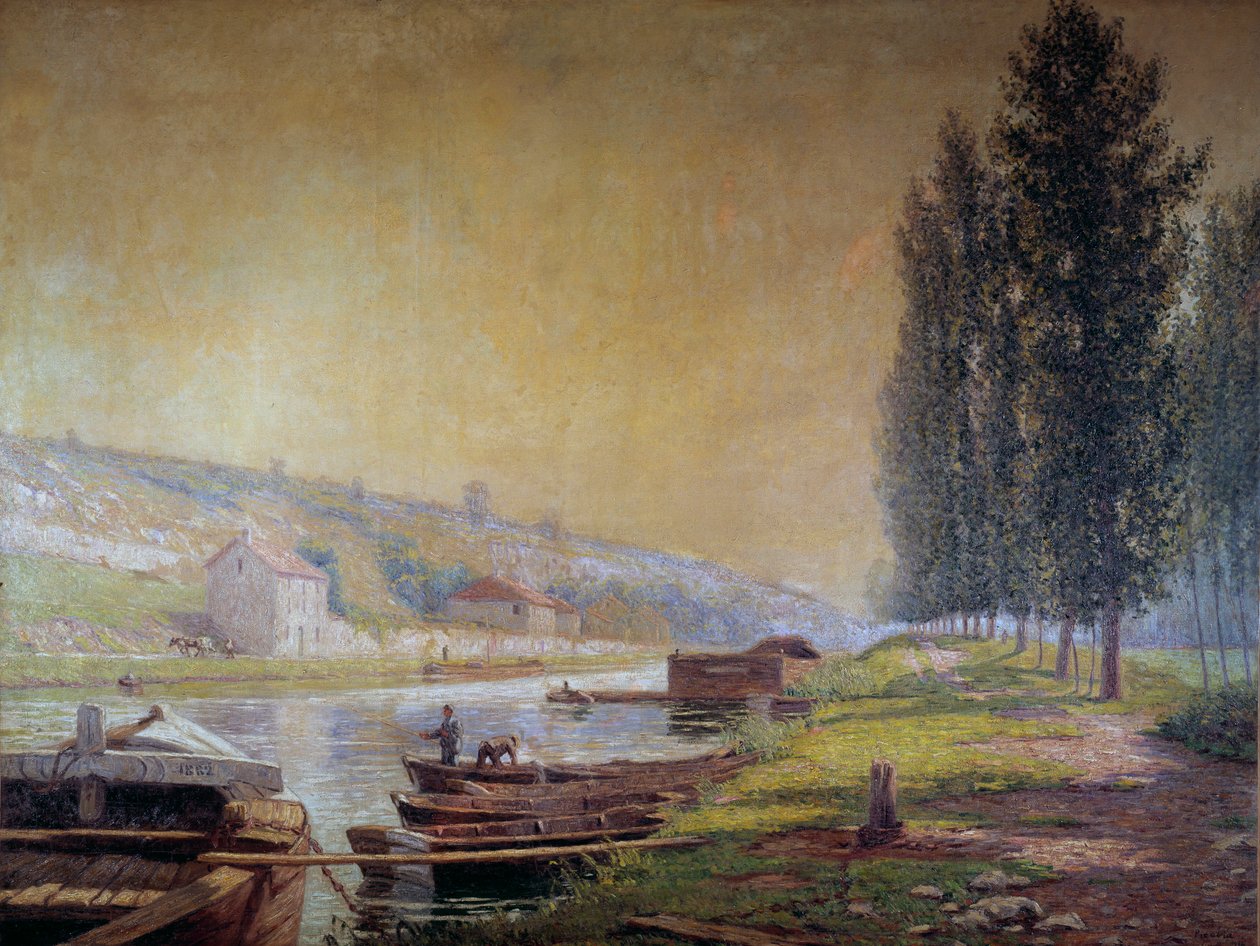 Le canal du Loing a Moret, século XX (óleo sobre tela) de Francis Picabia