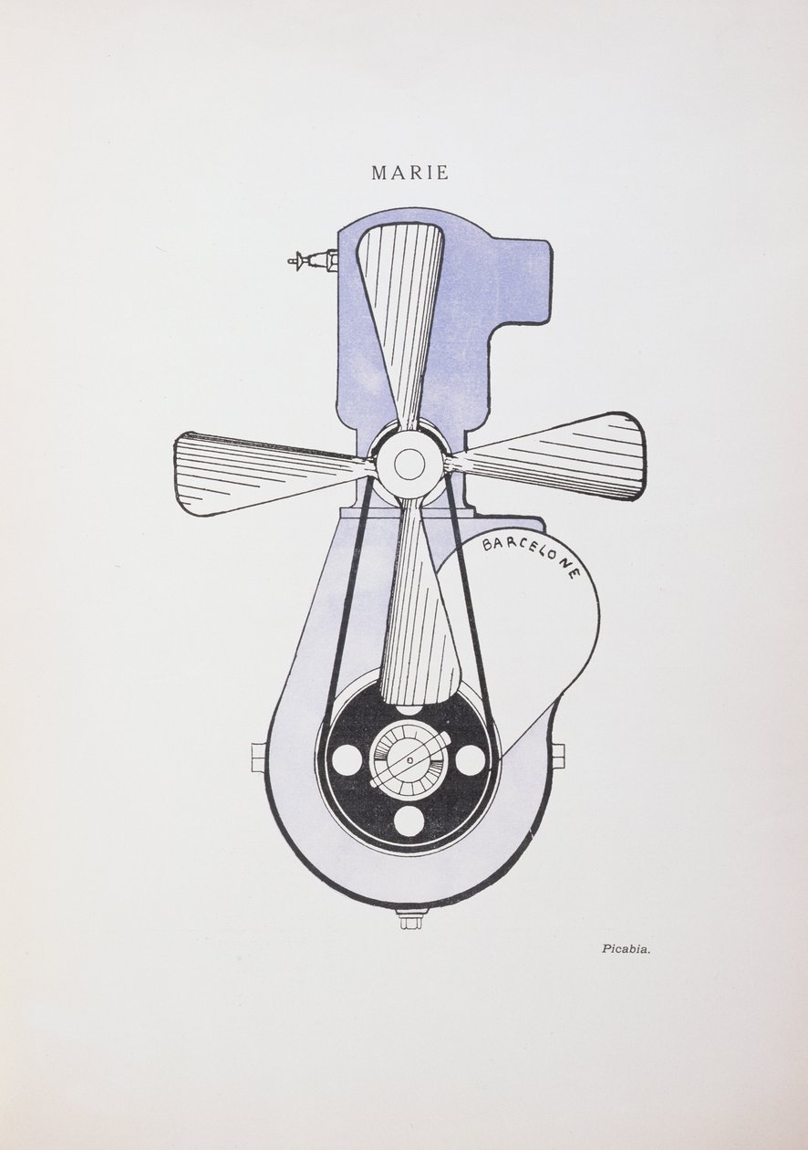 "Marie", desenho para a revista dadaísta "La Revue", número 391 n.º 3 de Francis Picabia