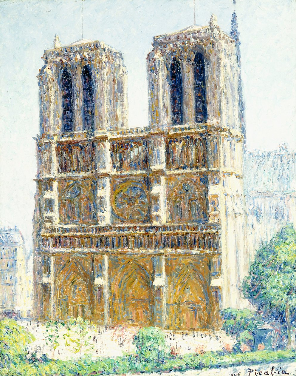 Notre Dame, efeito de luz solar de Francis Picabia