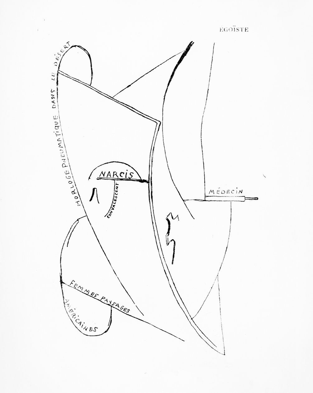 Poemes et Dessins de la Fille nee sans Mere, n.º 19, publicado por Imprimeries Reunies, Lausanne de Francis Picabia