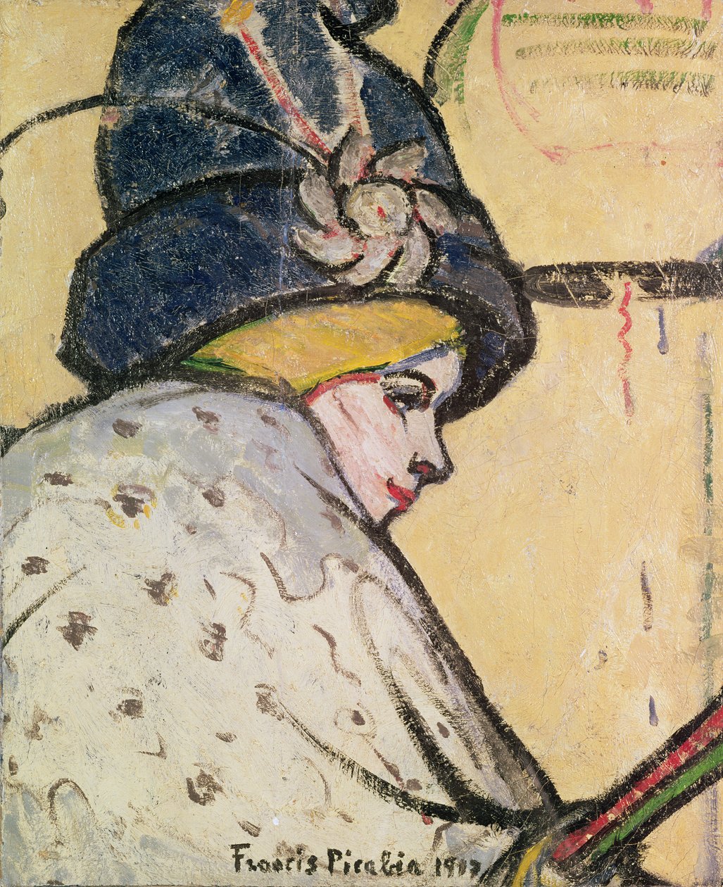 Retrato de Jeanne Marie Bourgeois (1874-1956), conhecida como Mistinguett de Francis Picabia