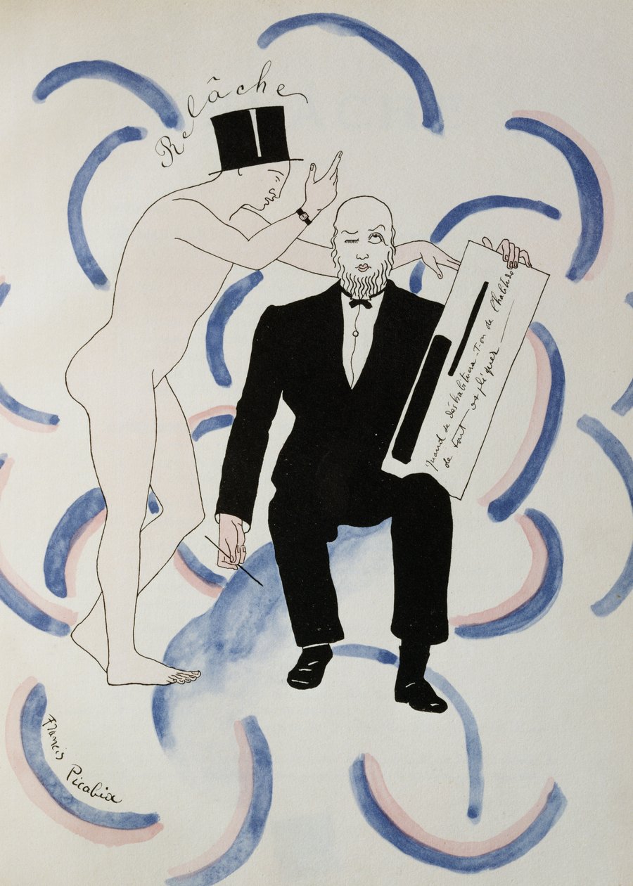 Ballet Relache de Erik Satie, c1924 (desenho) de Francis Picabia