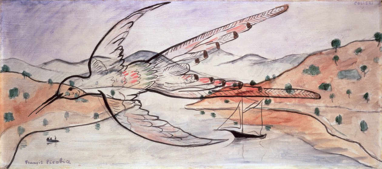 O beija-flor, c.1928-30 (óleo sobre tela) de Francis Picabia