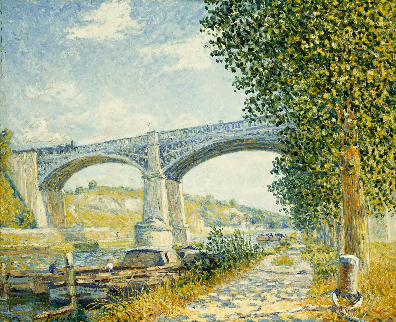 A ponte ferroviária; Le Pont du Chemin de Fer a Moret de Francis Picabia