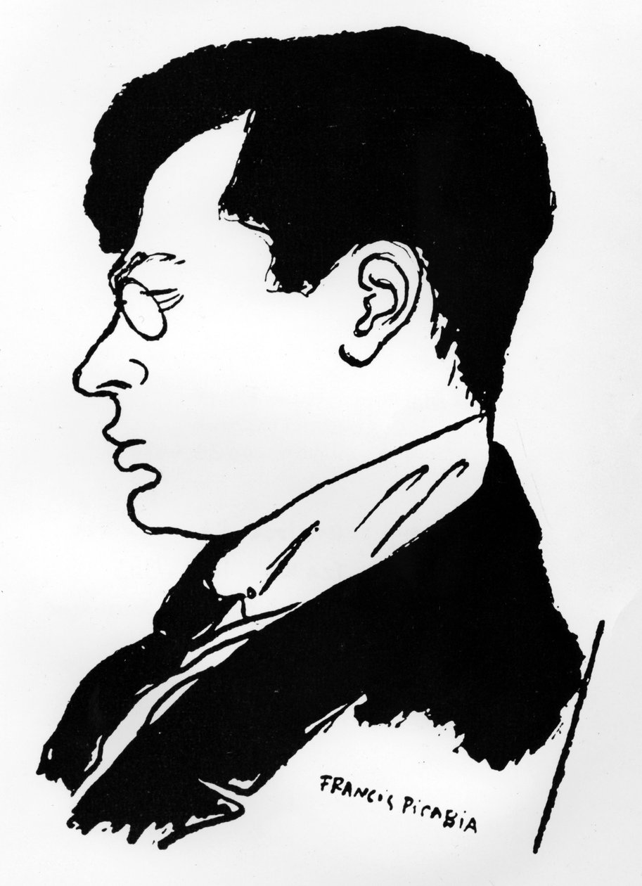 Tristan Tzara (litografia) de Francis Picabia
